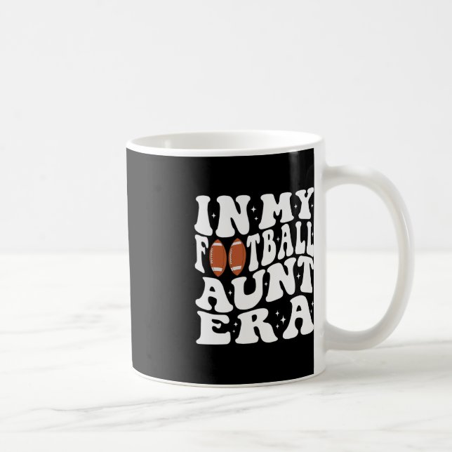 In My Football Aunt Era Groovy Football Auntie Chr Coffee Mug (Right)