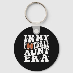 In My Football Aunt Era Groovy Football Auntie Chr Key Ring