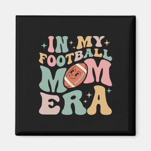 In My Football Mum Era Fun Retro Halloween Sport M Magnet