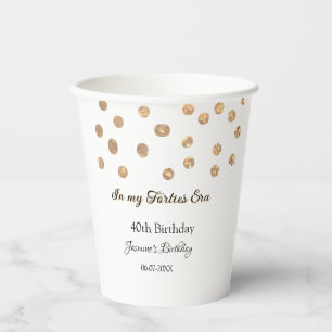 In my Forties era golden dots happy birthday Paper Cups