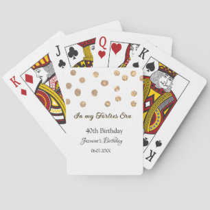 In my Forties era golden dots happy birthday Playing Cards