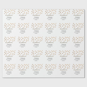 In my Forties era golden dots happy birthday  Wrapping Paper