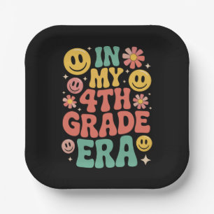 In My Fourth Grade Era Retro 4th Grade Back School Paper Plate