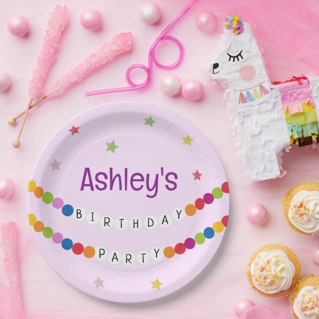 In My Friendship Bracelet Era Birthday Party Paper Plate (Party)