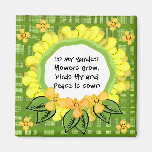 In my garden... Magnet Square (Front)