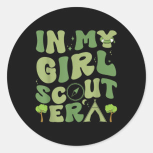 In My Girl Patricks Day Scout Era, Scout Camping F Classic Round Sticker