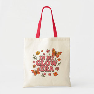  In My Glow Era bag– Retro Butterfly & Flower  Tote Bag