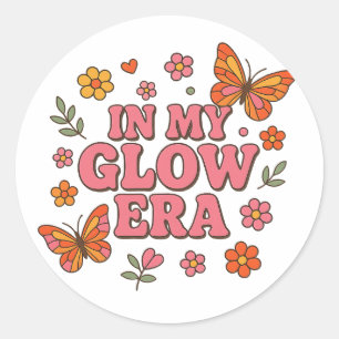  In My Glow Era Sticker – Retro Butterfly Design