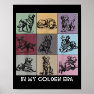 In My Golden Retriever 70s Era Funny Retriever Dog Poster
