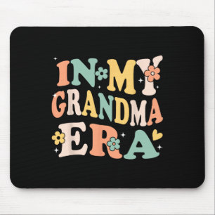 In My Grandma Era Funny Sarcastic Groovy Retro Mot Mouse Pad