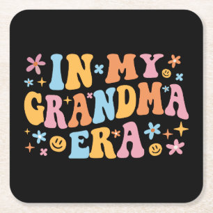 In My Grandma Era I Square Paper Coaster