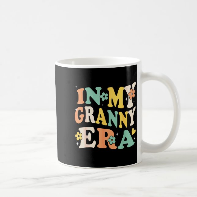 In My Granny Era Funny Sarcastic Groovy Retro Moth Coffee Mug (Right)