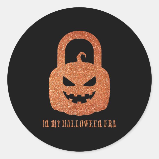 In My Halloween Era,pumpkin Show-girl Funny Gift T Classic Round Sticker (Front)