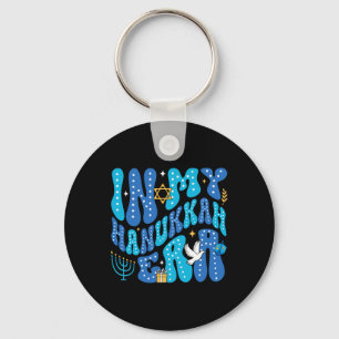 In My Hanukkah Era Happy Chanukah Jewish Pajamakah Key Ring