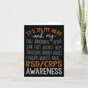 In My Head And My Body Warrior Rsd Crps Awareness Card