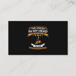 In My Head I Want To Go Windsurfing Business Card