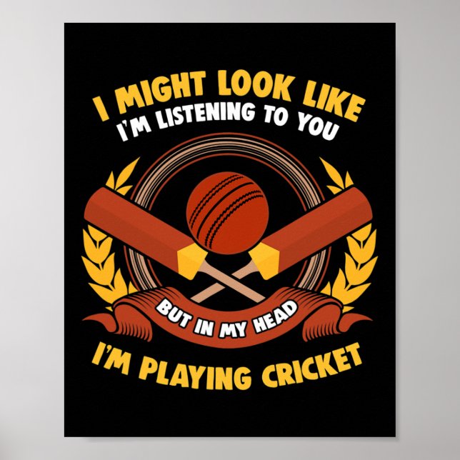 In My Head I'm Playing Cricket  Poster (Front)