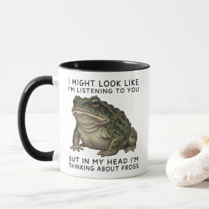 In My Head I'm Thinking About Frogs Funny Mug