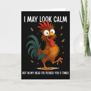 In My Head I've Pecked You 3 Times - Chicken Lover Card