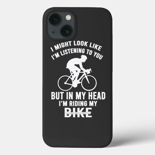 In my head riding my bike T-Shirt Case-Mate iPhone Case (Back)