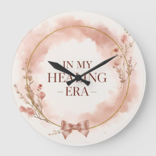 In My Healing Era Elegant Self Love Large Clock