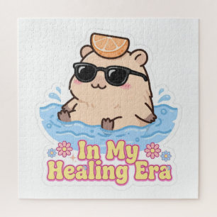 In My Healing Era Funny Capybara Jigsaw Puzzle