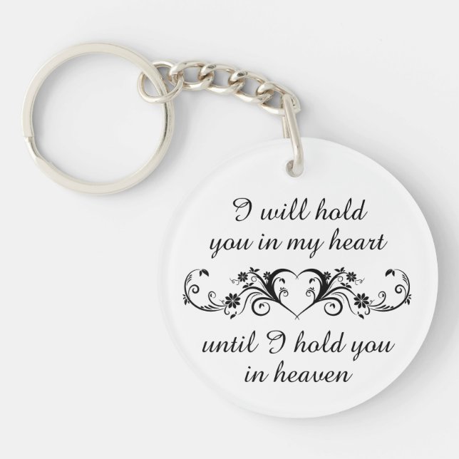In My Heart Dog Remembrance Personalised Keychain (Front)