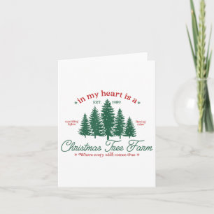 In My Heart Is A Christmas Tree Farm Fresh Christm Card