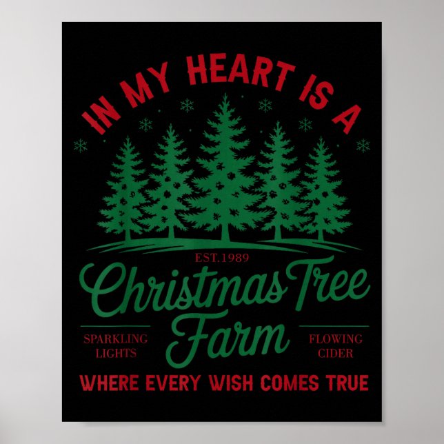 In My Heart Is A Christmas Tree Farm Fresh Christm Poster (Front)