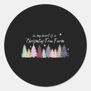 In My Heart Is A Christmas Tree Farm Taylor 13 Chr Classic Round Sticker