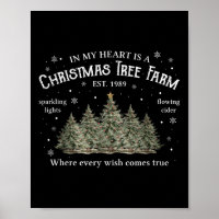 In My Heart Is A Christmas Xmas Tree Farm Vintage
