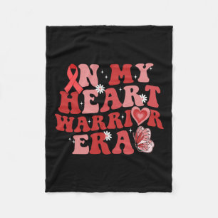 In My Heart Warrior Era Chd Heart Disease Awarenes Fleece Blanket