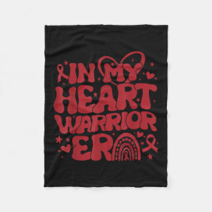 In My Heart Warrior Era Heart Disease Awareness Ch Fleece Blanket