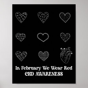 In My Heart Warrior Era Heart Disease Awareness Ch Poster