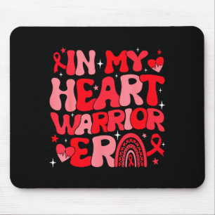 In My Heart Warrior Era Red Ribbon Heart Disease A Mouse Pad