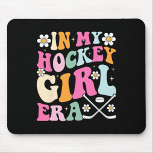 In My Hockey Girl Era Vintage Game Day Groovy Hock Mouse Pad