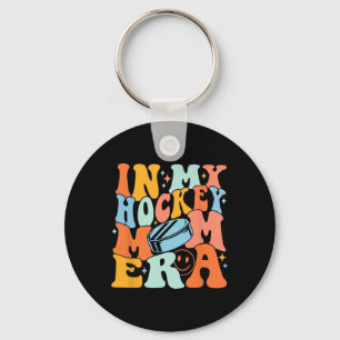 In My Hockey Mom Era Vintage Key Ring