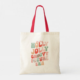 In My Holly Jolly Groovy Future Teacher Era Tote Bag