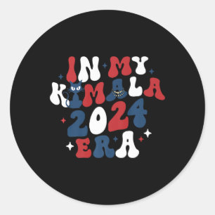 In My Kamala 2024 Era Kamala Harris Election Men W Classic Round Sticker