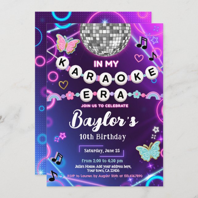 In My Karaoke Era Party Invitation (Front/Back)