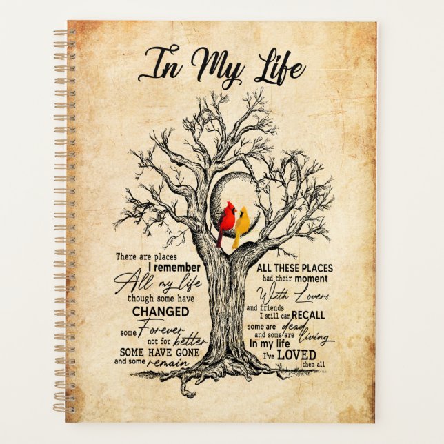In My Life |I Remember All My Life All These Place Planner (Front)