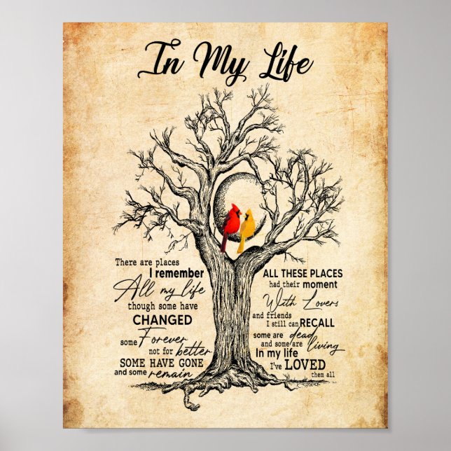 In My Life |I Remember All My Life All These Place Poster (Front)