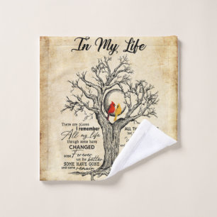 In My Life There Are Places I Remember Vintage Wash Cloth