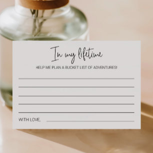 In My Lifetime Bucket List Graduation Advice Card