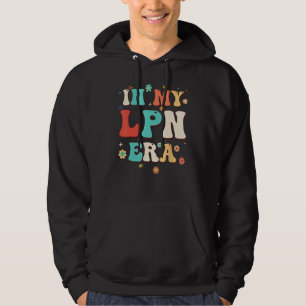 In My LPN Era Nursing Medical Flowers Retro Groovy Hoodie
