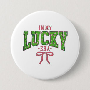 In My Lucky Era – Clover Bow Design 7.5 Cm Round Badge