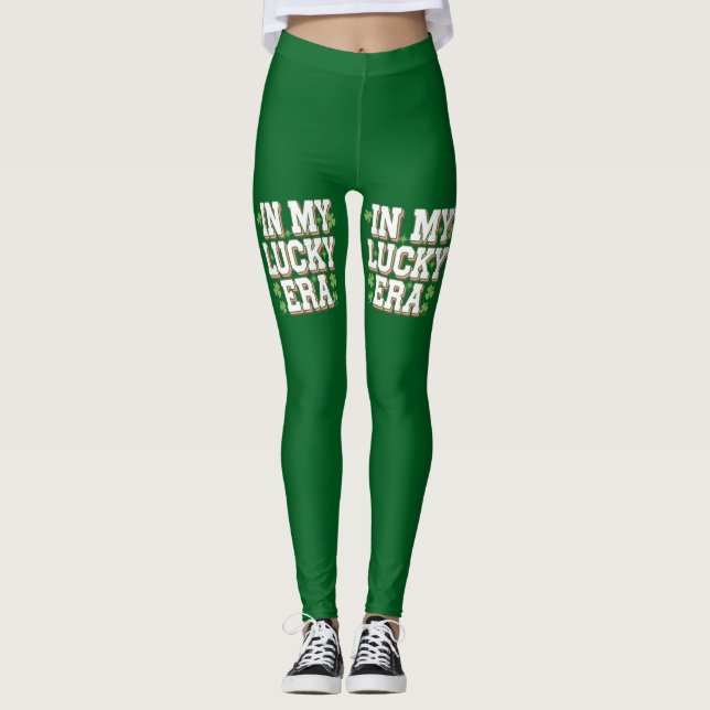 In My Lucky Era Saint Patrick's Day Family Gift Leggings (Front)