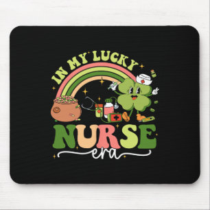In My Lucky Nurse Era St Patricks Day Shamrock Gro Mouse Pad