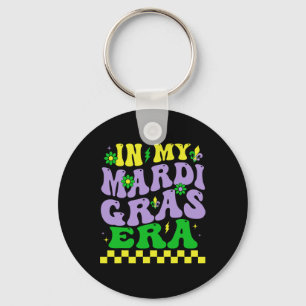 In My Mardi Gras Era Festival Retro Carnival Holid Key Ring