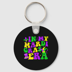 In My Mardi Gras Era Festival Retro Carnival Holid Key Ring